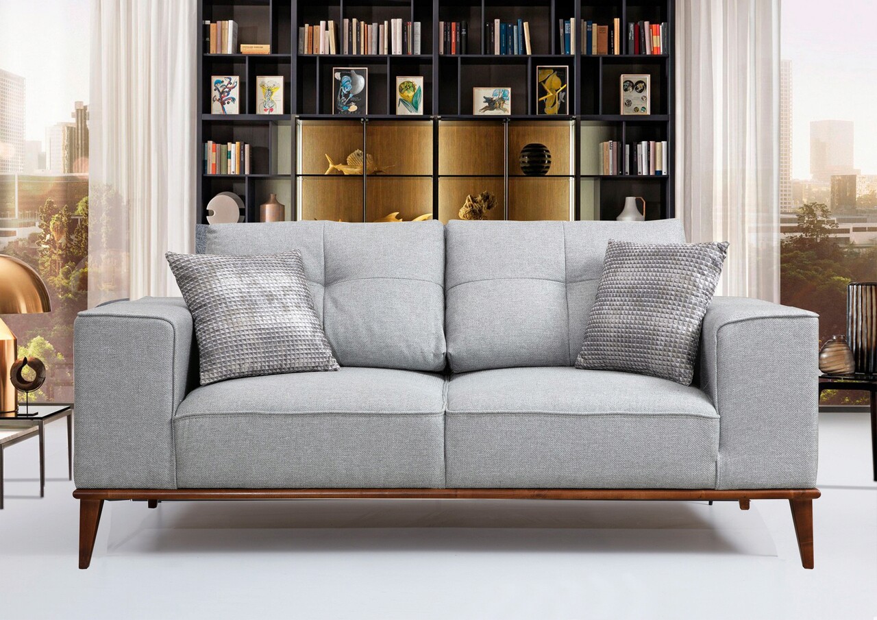 Canapea extensibila 2 locuri, Atelier del Sofa, 560ARE1503, Gri - imagine 6